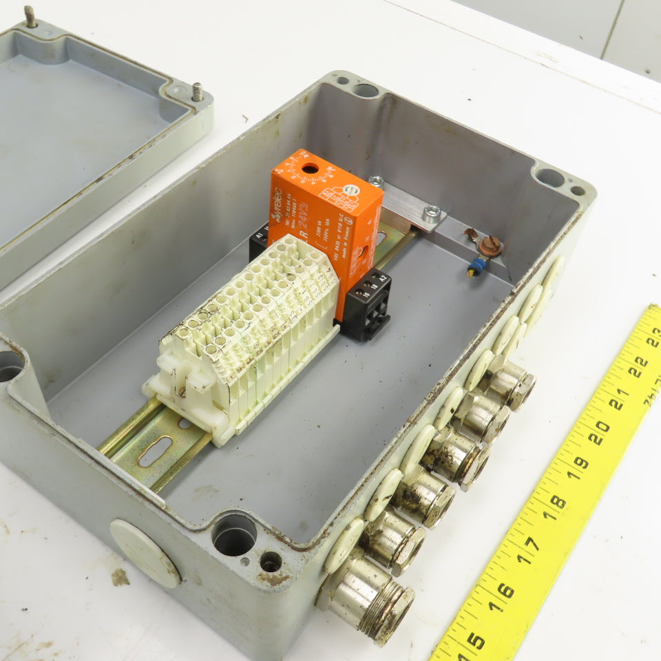 10" x 6" x 3-1/2" Electrical Enclosure Junction Box Screw-On Cover Lot Of 2