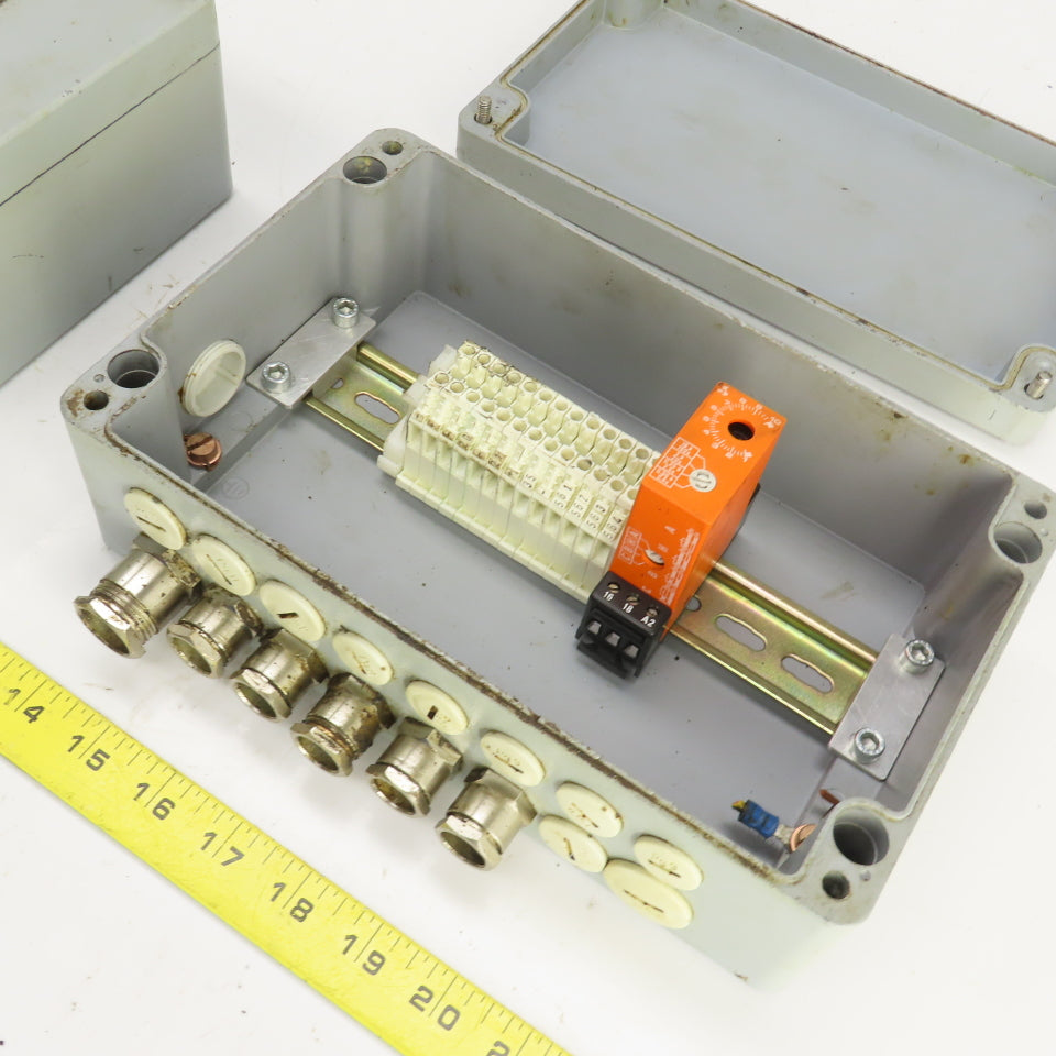 10" x 6" x 3-1/2" Electrical Enclosure Junction Box Screw-On Cover Lot Of 2
