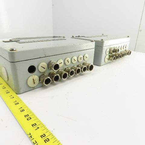 10" x 6" x 3-1/2" Electrical Enclosure Junction Box Screw-On Cover Lot Of 3
