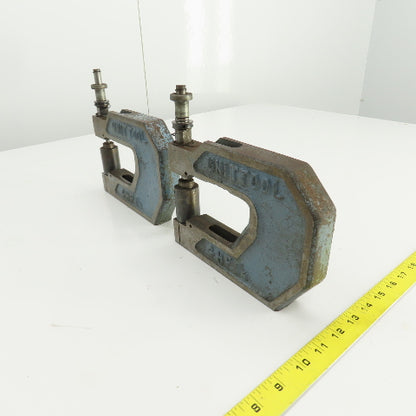 UnitTool 4HP1-1/4 2-1/4" x 4" Throat C-Frame Punch Die Tooling Press Brake Lot/2