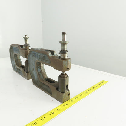 UnitTool 4HP1-1/4 2-1/4" x 4" Throat C-Frame Punch Die Tooling Press Brake Lot/2