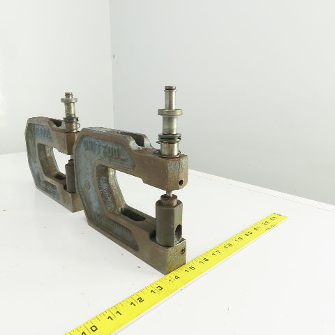 UnitTool 4HP1-1/4 2-1/4" x 4" Throat C-Frame Punch Die Tooling Press Brake Lot/2