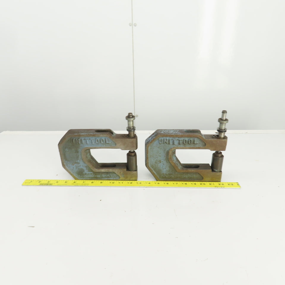 UnitTool 4HP1-1/4 2-1/4" x 4" Throat C-Frame Punch Die Tooling Press Brake Lot/2