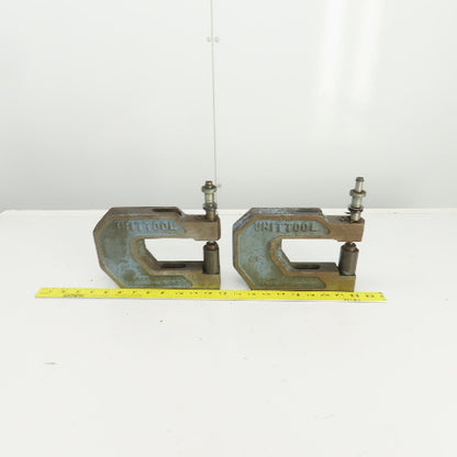 UnitTool 4HP1-1/4 2-1/4" x 4" Throat C-Frame Punch Die Tooling Press Brake Lot/2