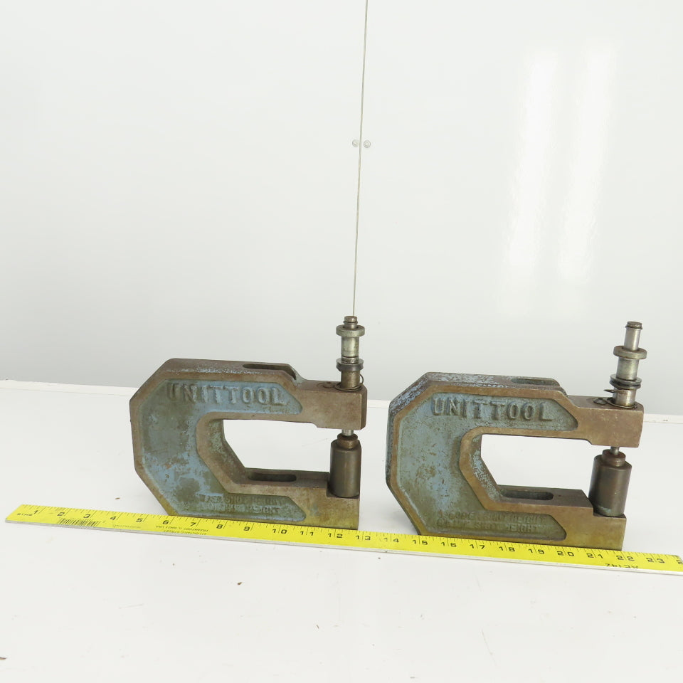 UnitTool 4HP1-1/4 2-1/4" x 4" Throat C-Frame Punch Die Tooling Press Brake Lot/2