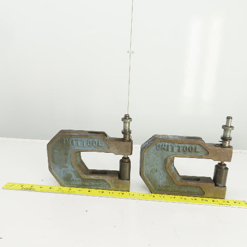 UnitTool 4HP1-1/4 2-1/4" x 4" Throat C-Frame Punch Die Tooling Press Brake Lot/2