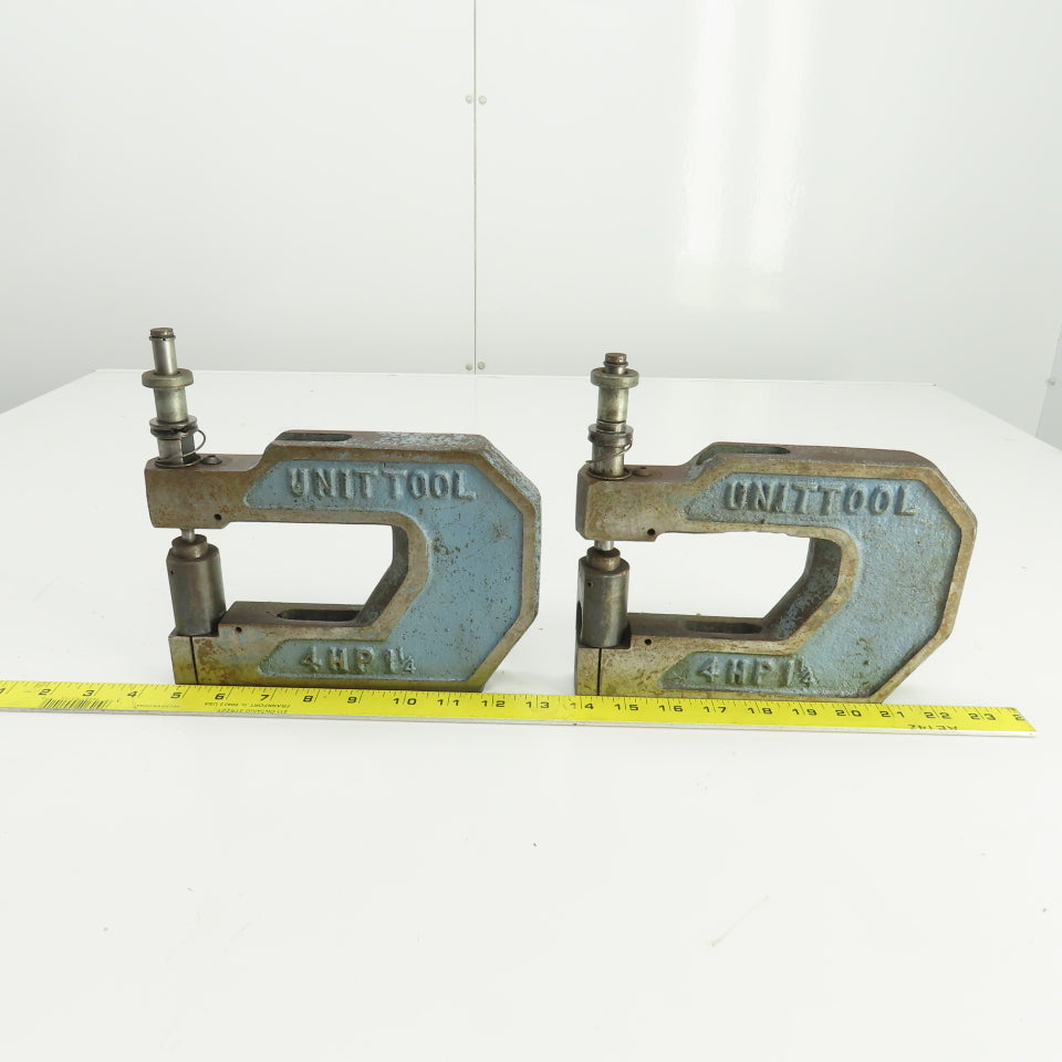 UnitTool 4HP1-1/4 2-1/4" x 4" Throat C-Frame Punch Die Tooling Press Brake Lot/2