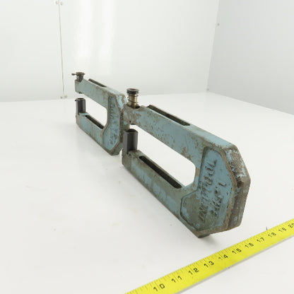 UnitTool 8HP-1 2-1/4" x 8" Throat C-Frame Punch Die Tooling Press Brake Lot Of 2