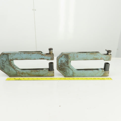 UnitTool 8HP-1 2-1/4" x 8" Throat C-Frame Punch Die Tooling Press Brake Lot Of 2
