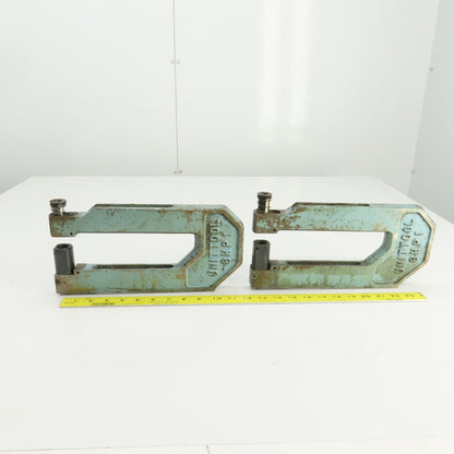 UnitTool 8HP-1 2-1/4" x 8" Throat C-Frame Punch Die Tooling Press Brake Lot Of 2
