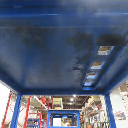 1-3/4" Thick Steel Machine Base Blanchard Ground Top 60x60x30"H W/Coolant Trough