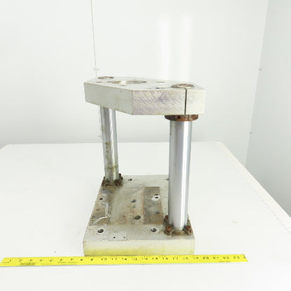 Adjustable Height Pneumatic 2 Post Press Fixture 11" x 7" Working Area