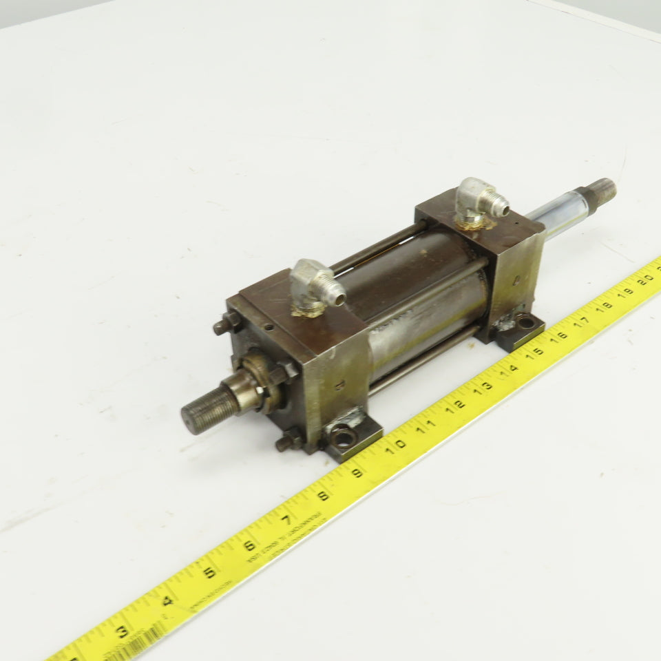 Parker Double Ended Double Acting Hydraulic Cylinder 3" Stroke 1" Rod 2" Bore