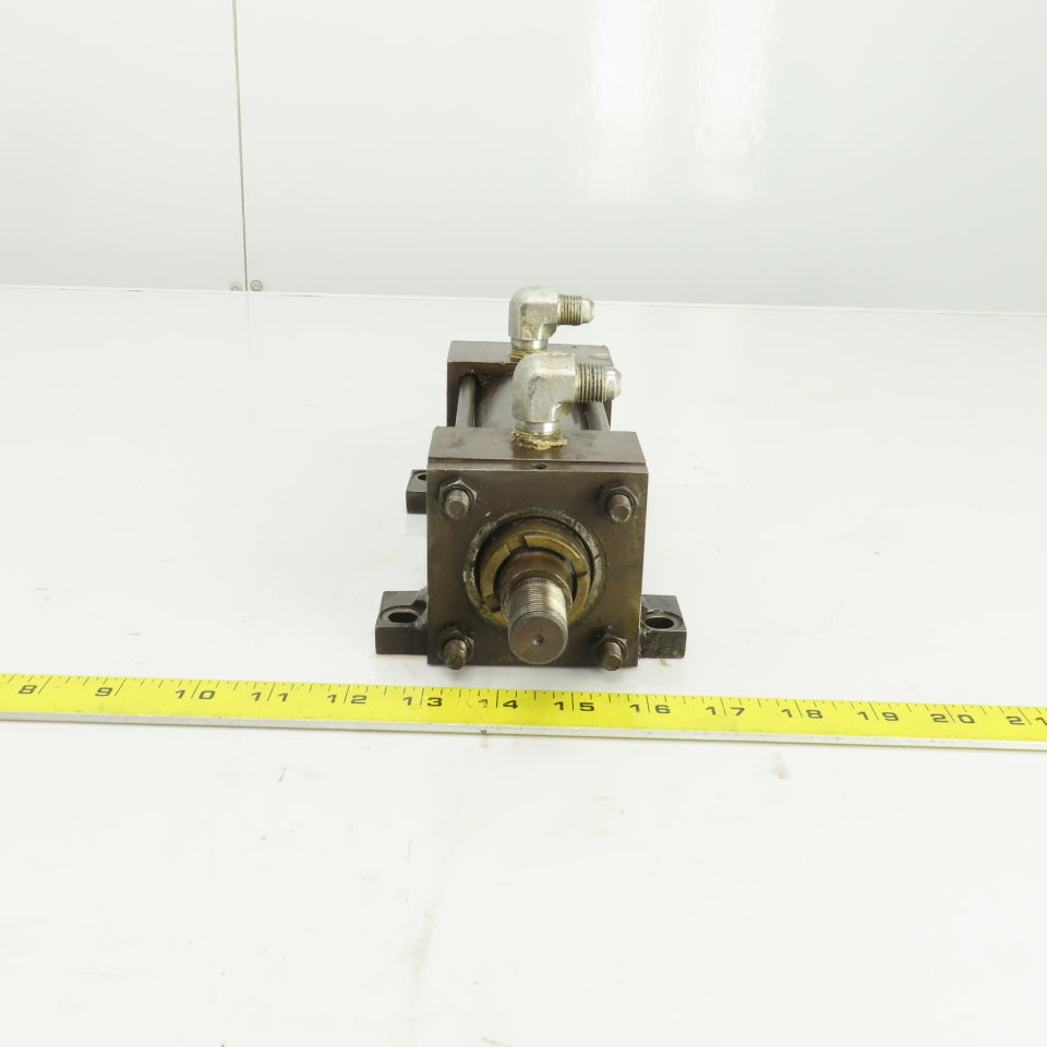 Parker Double Ended Double Acting Hydraulic Cylinder 3" Stroke 1" Rod 2" Bore
