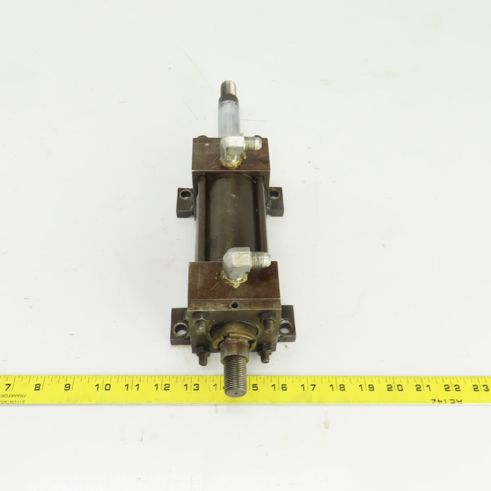 Parker Double Ended Double Acting Hydraulic Cylinder 3" Stroke 1" Rod 2" Bore