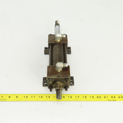 Parker Double Ended Double Acting Hydraulic Cylinder 3" Stroke 1" Rod 2" Bore