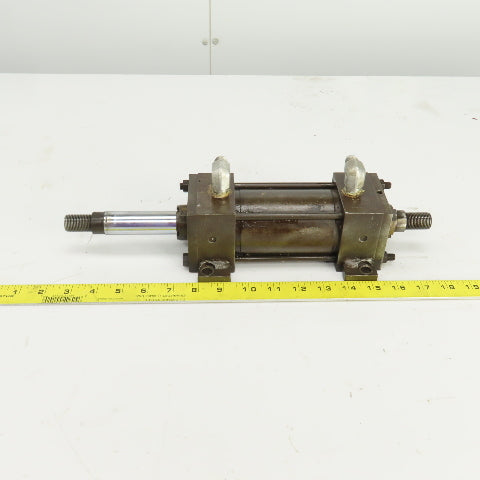 Parker Double Ended Double Acting Hydraulic Cylinder 3" Stroke 1" Rod 2" Bore