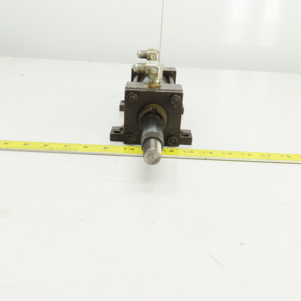 Parker Double Ended Double Acting Hydraulic Cylinder 3" Stroke 1" Rod 2" Bore