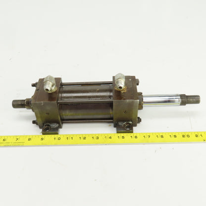 Parker Double Ended Double Acting Hydraulic Cylinder 3" Stroke 1" Rod 2" Bore