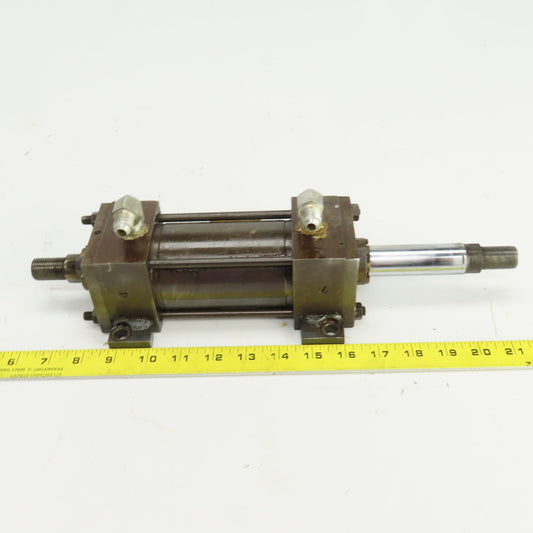 Parker Double Ended Double Acting Hydraulic Cylinder 3" Stroke 1" Rod 2" Bore