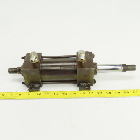 Parker Double Ended Double Acting Hydraulic Cylinder 3" Stroke 1" Rod 2" Bore