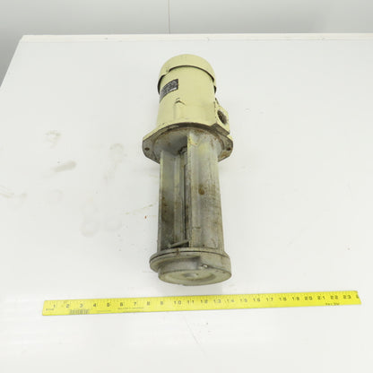Mitsubishi NQ-400J Coolant Pump 200-220V 3PH 2.3A 150-210L/min 5m Head 11" Depth