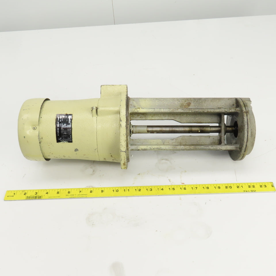 Mitsubishi NQ-400J Coolant Pump 200-220V 3PH 2.3A 150-210L/min 5m Head 11" Depth