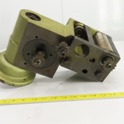 50:1 Ratio Right Hand Gear Reducer W/Chain Drive Sprockets Parts /Repair