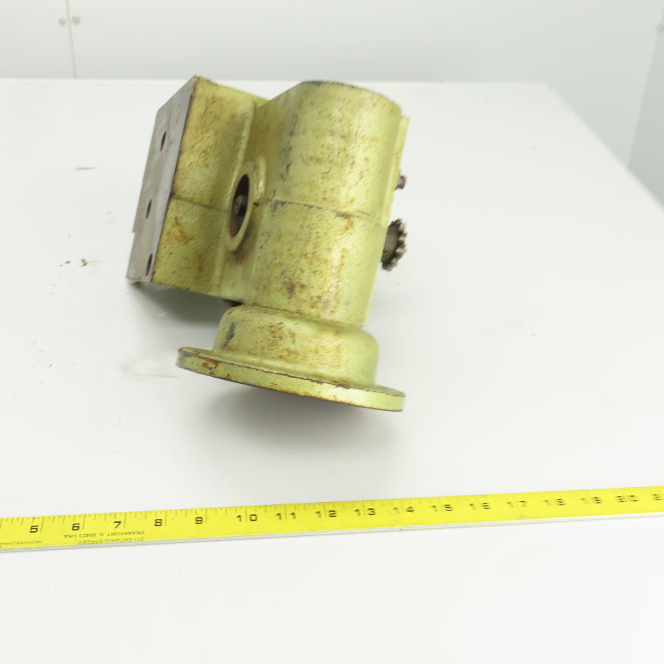 50:1 Ratio Right Hand Gear Reducer W/Chain Drive Sprockets Parts /Repair