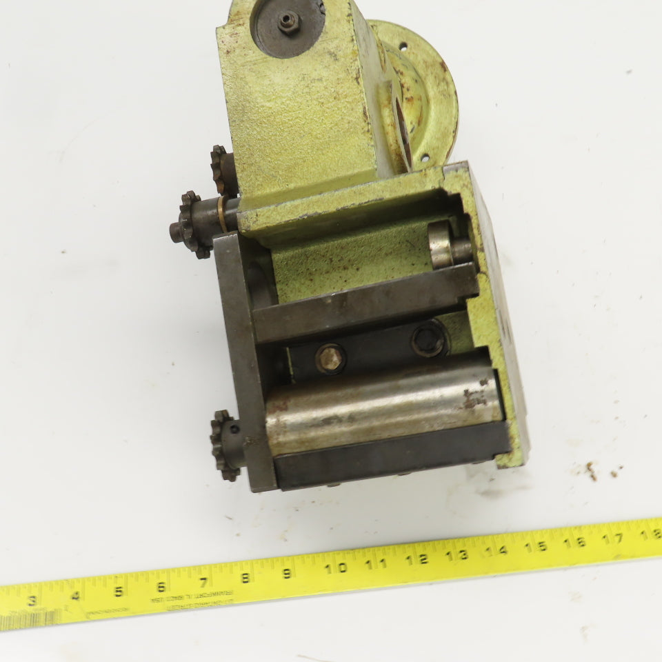 50:1 Ratio Right Hand Gear Reducer W/Chain Drive Sprockets Parts /Repair