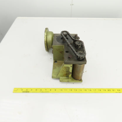 50:1 Ratio Right Hand Gear Reducer W/Chain Drive Sprockets & 5" Belt Drive