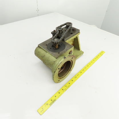 50:1 Ratio Right Hand Gear Reducer W/Chain Drive Sprockets & 5" Belt Drive