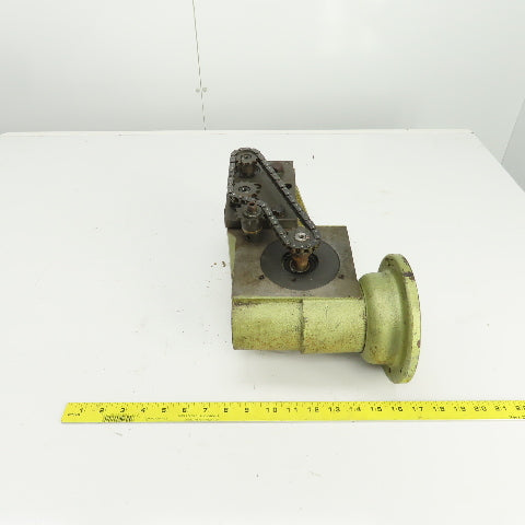 50:1 Ratio Right Hand Gear Reducer W/Chain Drive Sprockets & 5" Belt Drive