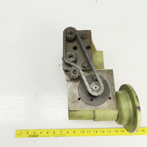 50:1 Ratio Right Hand Gear Reducer W/Chain Drive Sprockets & 5" Belt Drive