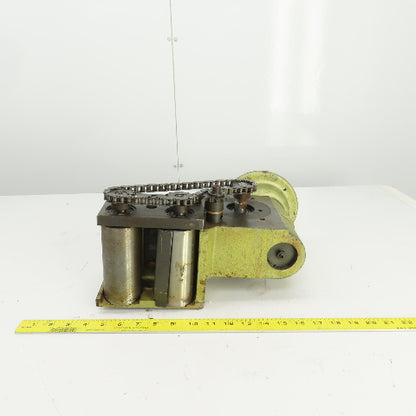 50:1 Ratio Right Hand Gear Reducer W/Chain Drive Sprockets & 5" Belt Drive