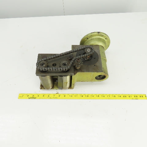 50:1 Ratio Right Hand Gear Reducer W/Chain Drive Sprockets & 5" Belt Drive