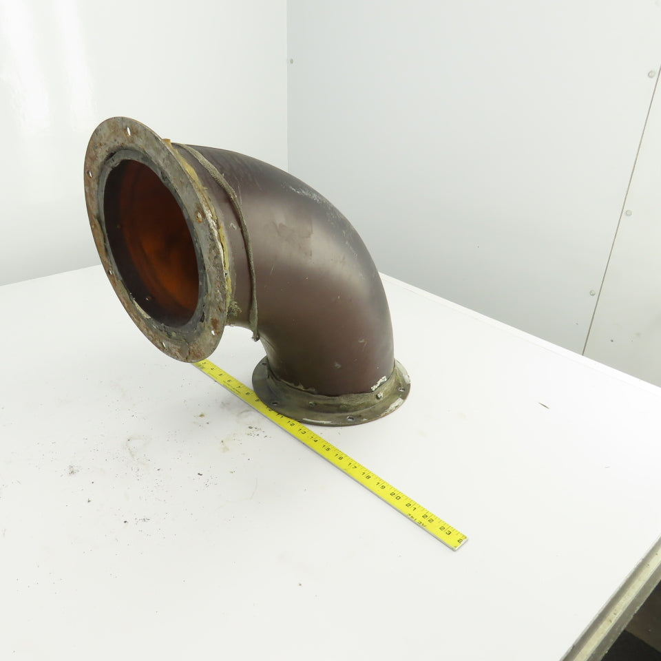 7" Flanged Shot Peen Sand Blast Abrasion Resistant Duct Elbow 90°