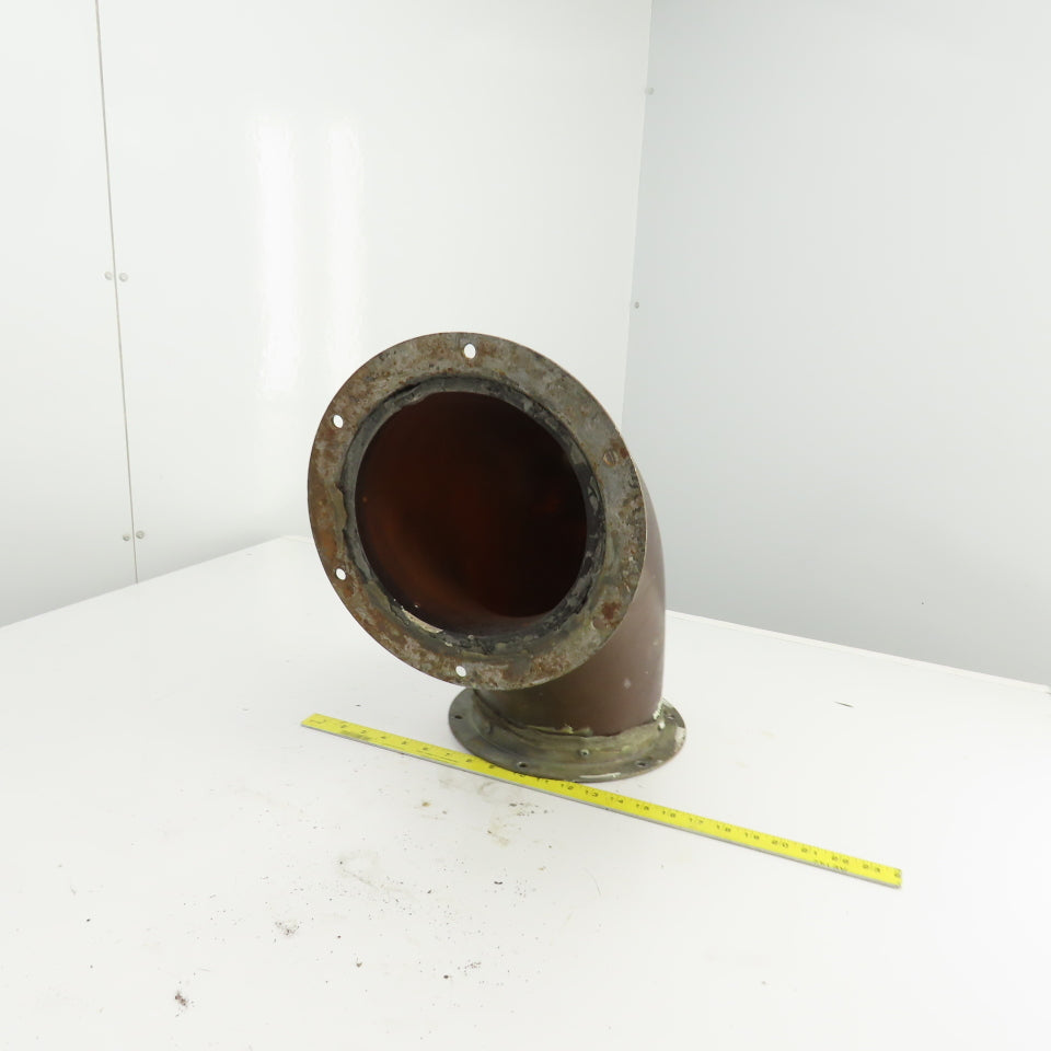 7" Flanged Shot Peen Sand Blast Abrasion Resistant Duct Elbow 90°