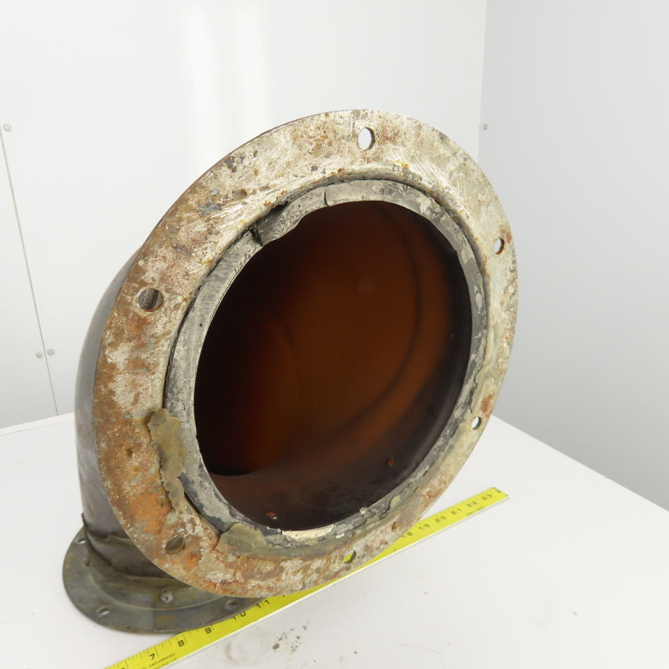 7" Flanged Shot Peen Sand Blast Abrasion Resistant Duct Elbow 90°