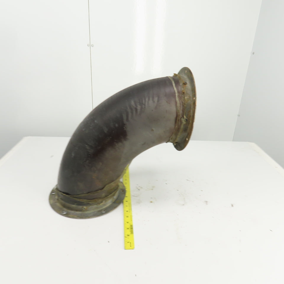 7" Flanged Shot Peen Sand Blast Abrasion Resistant Duct Elbow 90°