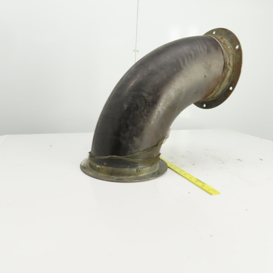 7" Flanged Shot Peen Sand Blast Abrasion Resistant Duct Elbow 90°