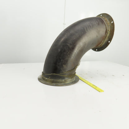 7" Flanged Shot Peen Sand Blast Abrasion Resistant Duct Elbow 90°