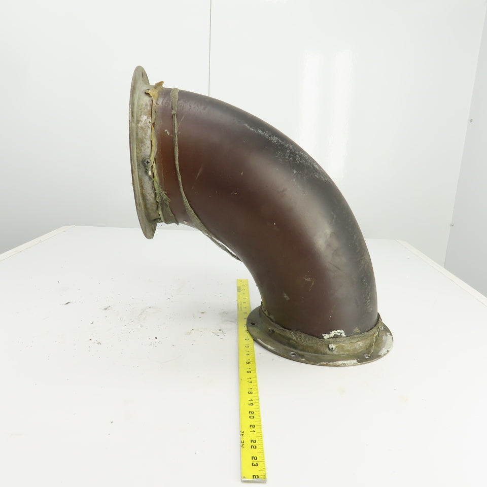 7" Flanged Shot Peen Sand Blast Abrasion Resistant Duct Elbow 90°