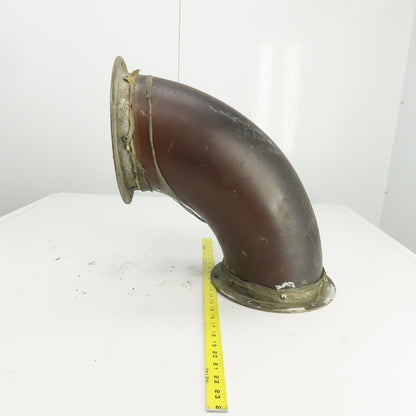 7" Flanged Shot Peen Sand Blast Abrasion Resistant Duct Elbow 90°