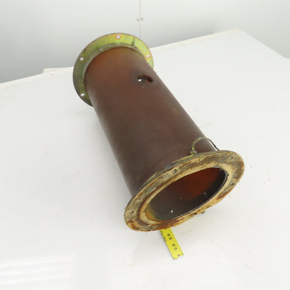 7" Flanged Shot Peen Sand Blast Abrasion Resistant Duct Connector 18-1/2"L