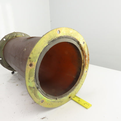 7" Flanged Shot Peen Sand Blast Abrasion Resistant Duct Connector 18-1/2"L