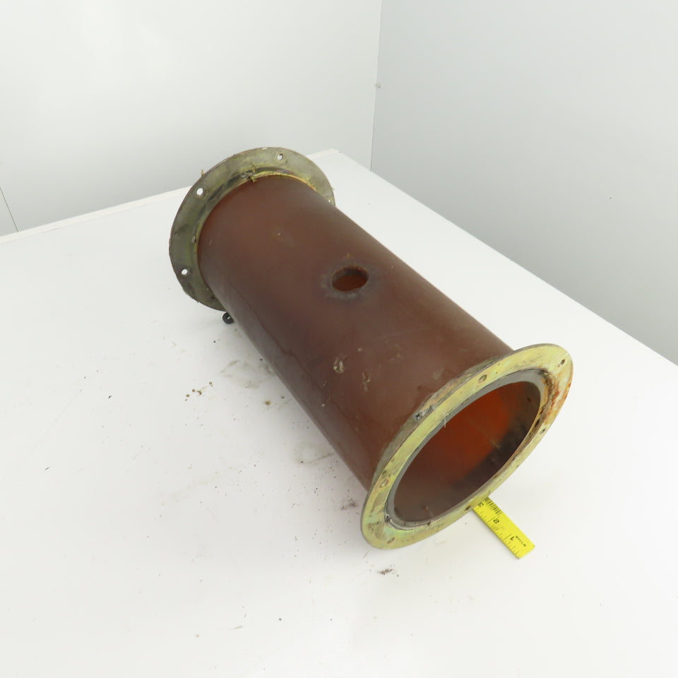 7" Flanged Shot Peen Sand Blast Abrasion Resistant Duct Connector 18-1/2"L