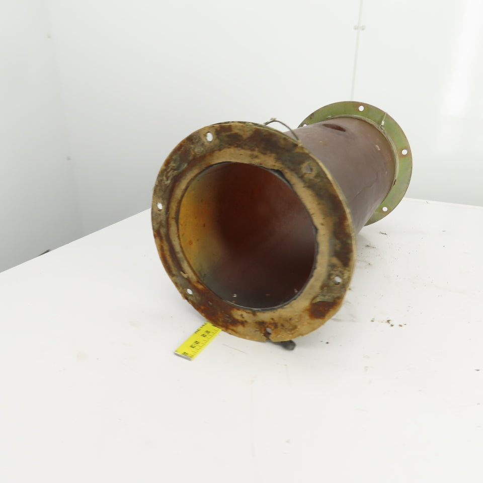 7" Flanged Shot Peen Sand Blast Abrasion Resistant Duct Connector 18-1/2"L