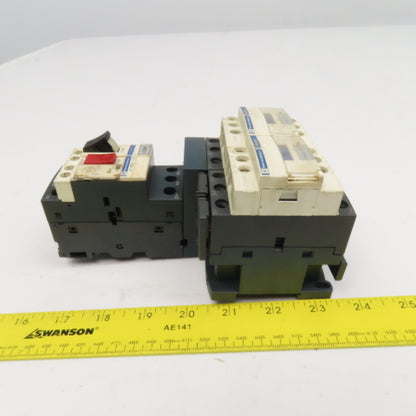 Telemecanique GV2ME05 LC1S096 600V 1/2Hp 3Ph Reversing Contactor 0.63-1A Trip