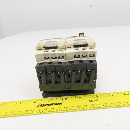 Telemecanique GV2ME05 LC1S096 600V 1/2Hp 3Ph Reversing Contactor 0.63-1A Trip